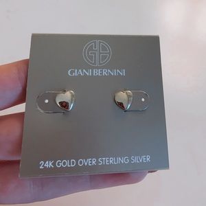 24k Gold Heart Earrings